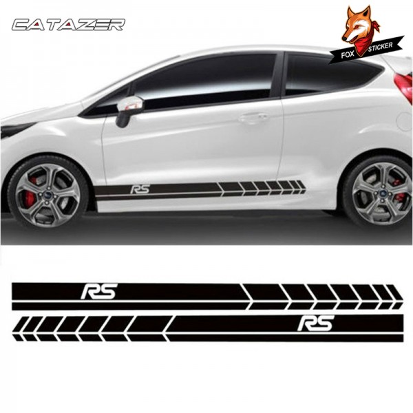 Car Accessaries Car Sticker Side Racing Stripes Decal Graphics /Tuning Car Sticke for Ford Fiesta